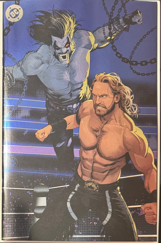 DC K.O. #1 (OF 5) Cover K Dan Mora Hangman Adam Page AEW Cameo Foil Variant (DC Comics 2025) (Blind Bag Foil Variant)