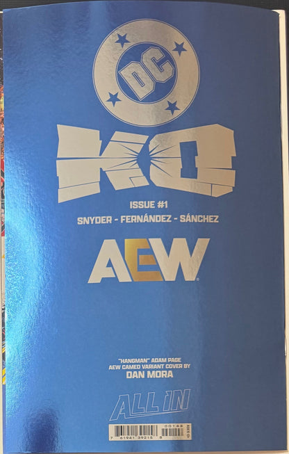 DC K.O. #1 (OF 5) Cover K Dan Mora Hangman Adam Page AEW Cameo Foil Variant (DC Comics 2025) (Blind Bag Foil Variant)