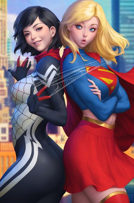 DC/Marvel: Superman/Spider-Man #1 (One-Shot) Card Stock Cover M Stanley Artgerm Lau Suprgirl & Silk