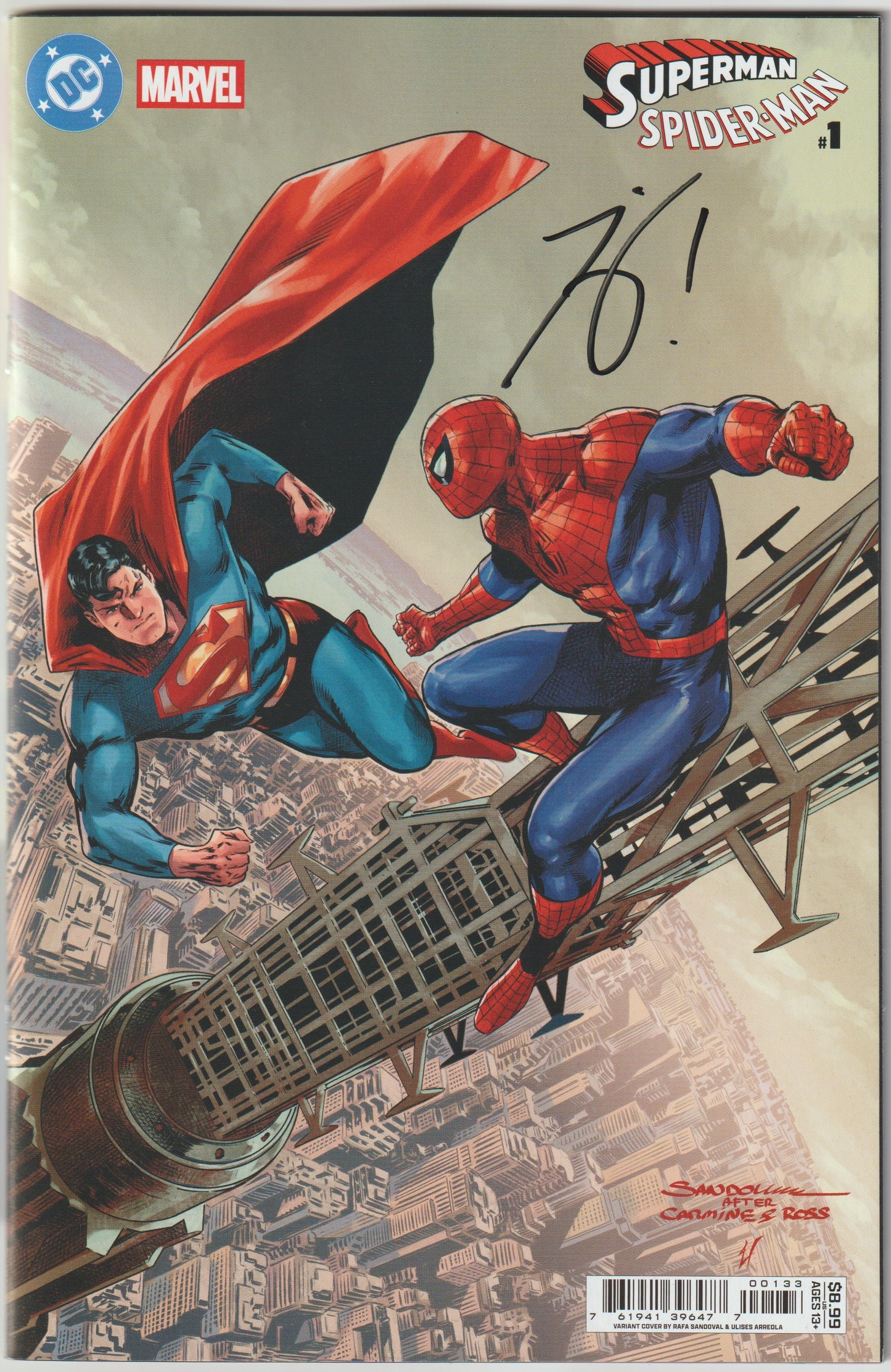 DC/Marvel: Superman/Spider-Man #1 (One-Shot) Card Stock Cover S Rafa Sandoval [SIGNED BY TOM KING]