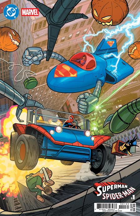 DC/Marvel: Superman/Spider-Man #1 (One-Shot) Card Stock Cover T Evan Doc Shaner Supermobile & Spider-Mobile