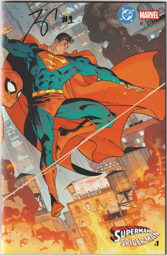 DC/Marvel: Superman/Spider-Man #1 (One-Shot) Card Stock Cover X Jorge Jimenez Wraparound Cardstock [SIGNED BY TOM KING]