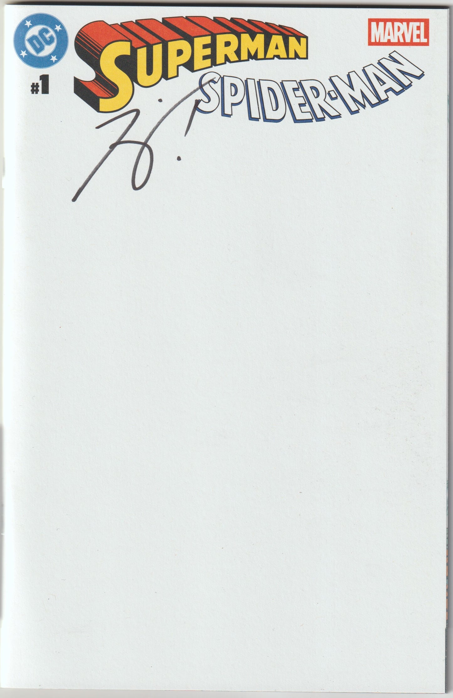 DC/Marvel: Superman/Spider-Man #1 (One-Shot) Z Blank Sketch Cover [SIGNED BY TOM KING]