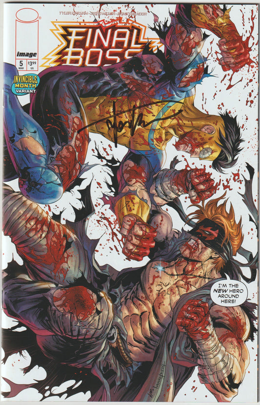 FINAL BOSS #5 CVR G Tyler Kirkham Invincible Team Up Variant (MR) [SIGNED BY TYLER KIRKHAM]