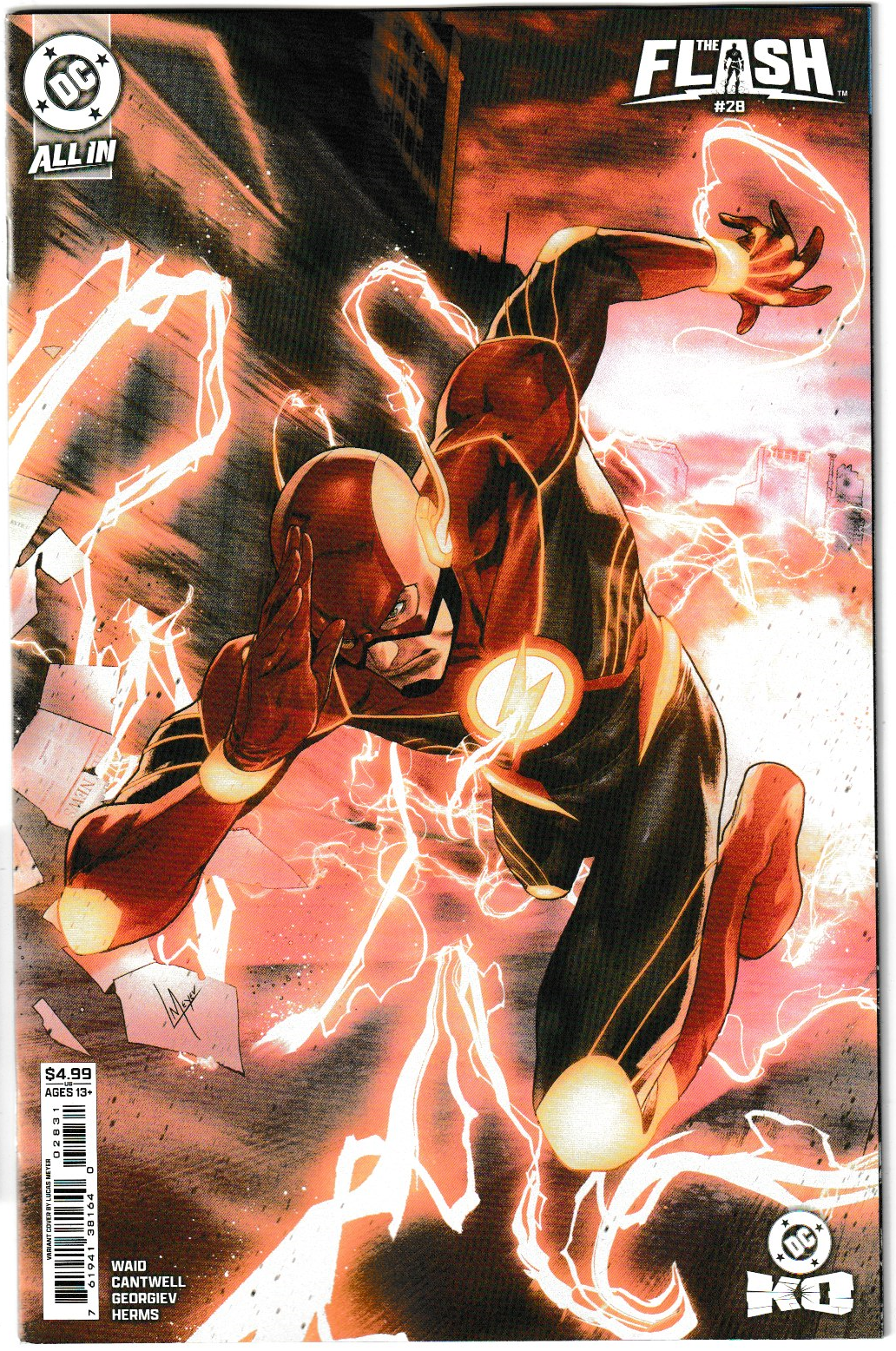 FLASH #28 CVR E LUCAS MEYER CARD STOCK VAR (DC K.O.)