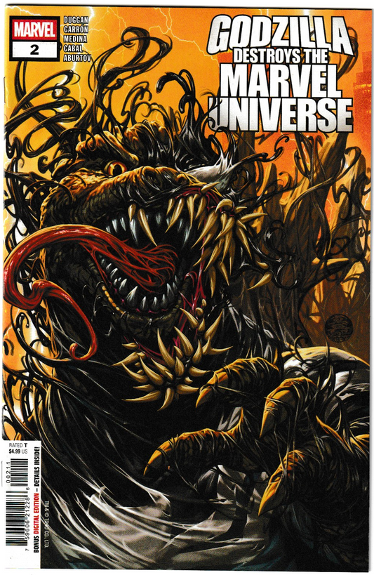 Godzilla Destroys the Marvel Universe #2 Cover A Mark Brooks (Marvel Comics, 2025)