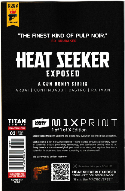 Heat Seeker: Exposed – A Gun Honey Series #3 (of 4) Cover I Brao Unique Outfit Virgin (Titan Comics, 2025)