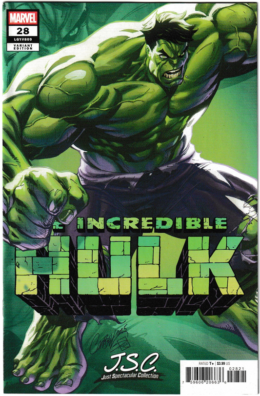 Incredible Hulk #28 J. Scott Campbell Just Spectacular Collection Cover – Marvel Comics 2025