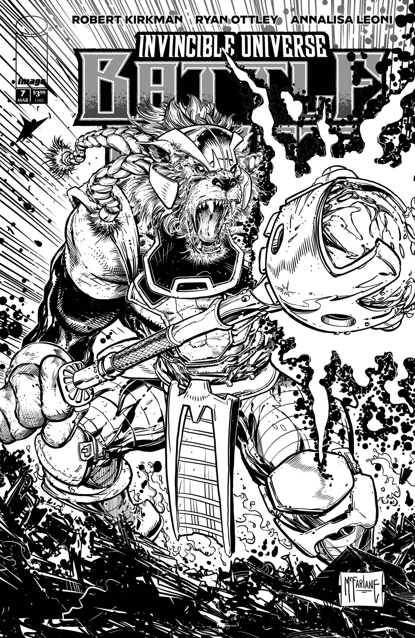 INVINCIBLE UNIVERSE BATTLE BEAST #7 CVR F INC 1:75 TODD MCFARLANE VAR (1st Print) [7 Book Bundle]