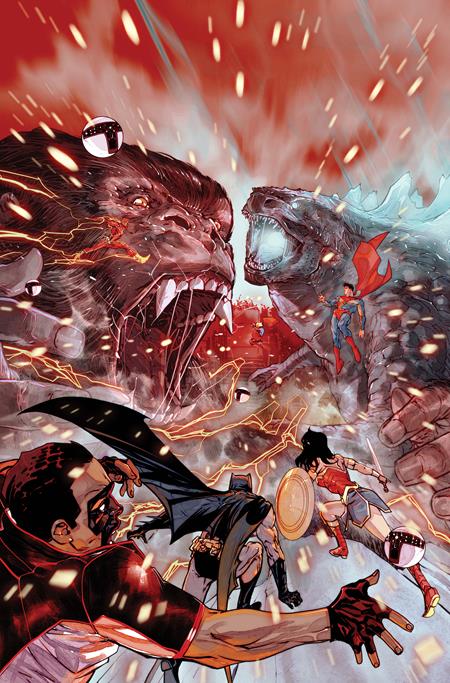 JUSTICE LEAGUE VS GODZILLA VS KONG 2 #7 (OF 7) CVR D CARMINE DI GIANDOMENICO CARD STOCK VAR