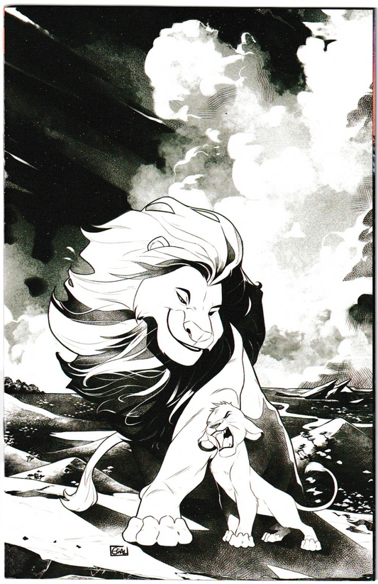 LION KING #1 CVR K INC 1:35 EDWIN GALMON LINE ART VIRGIN VAR 1st Print