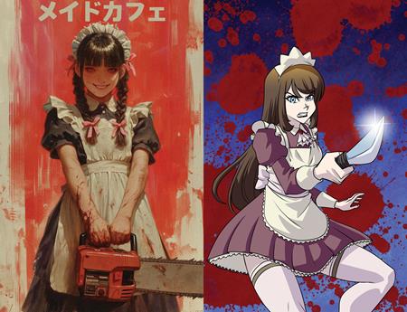 MAID CAFE #2 CVR D TODD SKULL & REMY EISU MOKHTAR HOLOFOIL FLIP VAR (1st Print)