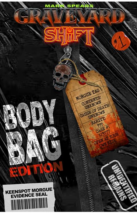Mark Spears Graveyard Shift #1 CVR D BODY BAG EDITION BLIND BAG WITH BONUS TRADING CARD (1st Print) [5 Book Bundle]