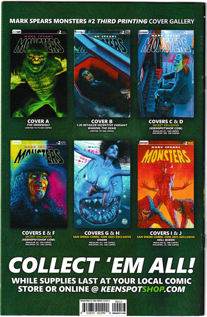 Mark Spears Monsters #2 Third Printing CVR A Mark Spears The Werewolf (NM/NM+)