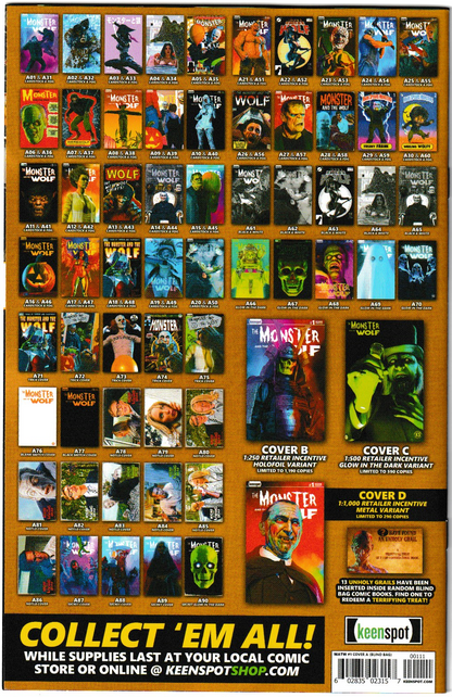 Mark Spears Monsters: The Monster & The Wolf #1 Cover A03 Variant - Print Run of 9,600