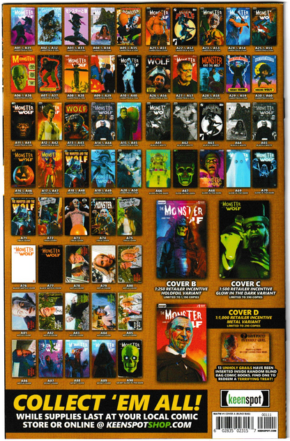 Mark Spears Monsters: The Monster & The Wolf #1 Cover A05 Variant - Print Run of 9,600