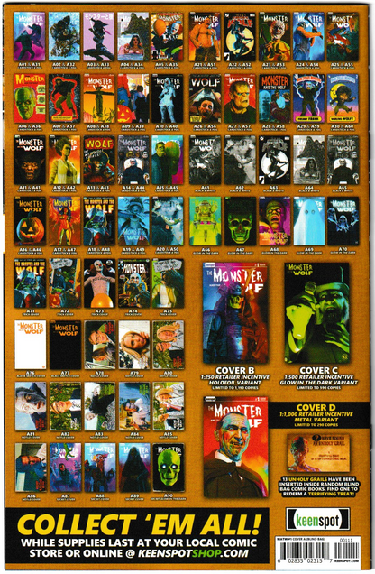 Mark Spears Monsters: The Monster & The Wolf #1 Cover A07 Variant - Print Run of 9,600