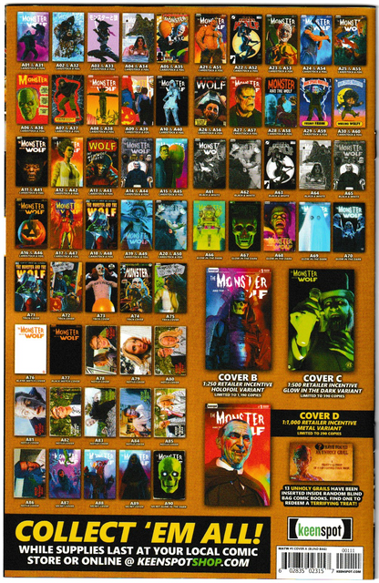 Mark Spears Monsters: The Monster & The Wolf #1 Cover A14 Variant - Print Run of 9,600