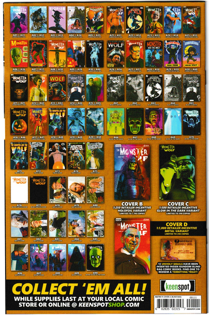 Mark Spears Monsters: The Monster & The Wolf #1 Cover A15 Variant - Print Run of 9,600