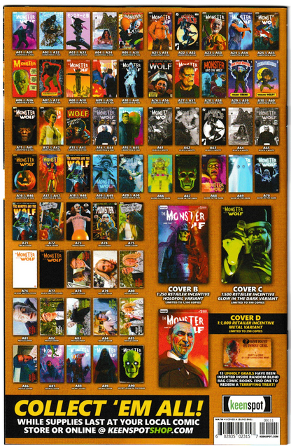 Mark Spears Monsters: The Monster & The Wolf #1 Cover A21 Variant - Print Run of 9,600