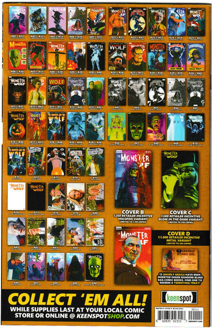 Mark Spears Monsters: The Monster & The Wolf #1 Cover A23 Variant - Print Run of 9,600