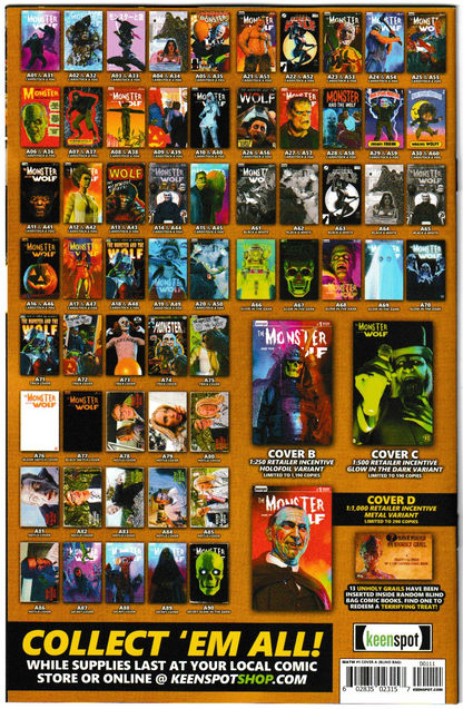 Mark Spears Monsters: The Monster & The Wolf #1 Cover A25 Variant - Print Run of 9,600