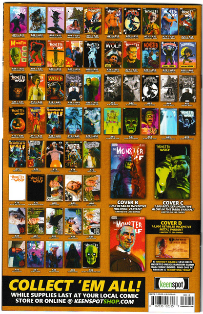 Mark Spears Monsters: The Monster & The Wolf #1 Cover A26 Variant - Print Run of 9,600