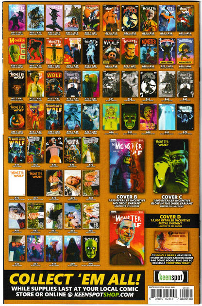 Mark Spears Monsters: The Monster & The Wolf #1 Cover A28 Variant - Print Run of 9,600
