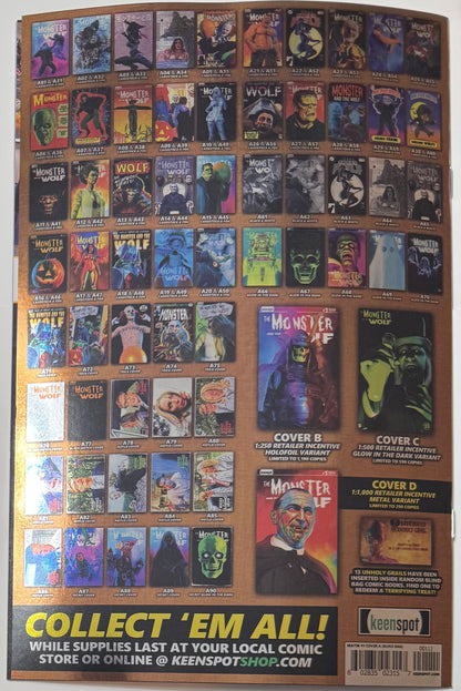 Mark Spears Monsters: The Monster & The Wolf #1 Cover A50 Foil Variant - Print Run of 833