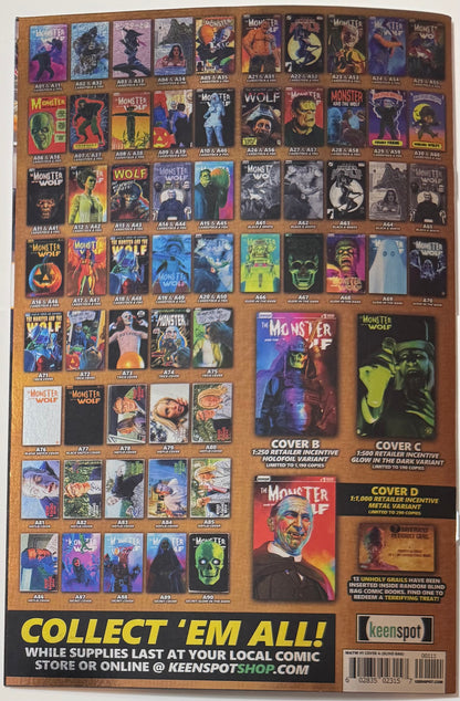 Mark Spears Monsters: The Monster & The Wolf #1 Cover A55 Foil Variant - Print Run of 833