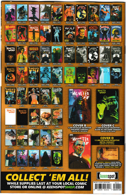 Mark Spears Monsters: The Monster & The Wolf #1 Cover A82 Night of the Living Dead Variant - Print Run of 500