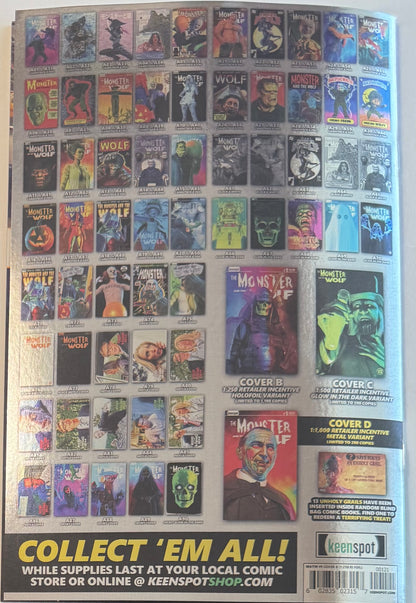 Mark Spears Monsters: The Monster & The Wolf #1 All Retailer Incentive Variant Bundle - Complete Set of C,D,E Retailer Incentive Covers + Black & White Sketch Covers (Lot of 5 Books)