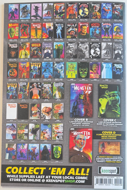 Mark Spears Monsters: The Monster & The Wolf #1 All Retailer Incentive Variant Bundle - Complete Set of C,D,E Retailer Incentive Covers + Black & White Sketch Covers (Lot of 5 Books)