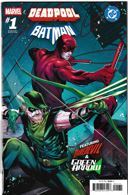 Marvel/DC: Deadpool/Batman #1 Marco Checchetto Variant Cover NM/NM+