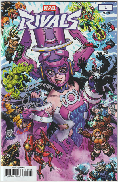 Marvel Rivals #1 Cover C Warren Cover [SIGNED BY JON BAILEY (Voice of Jeff the Land Shark)]