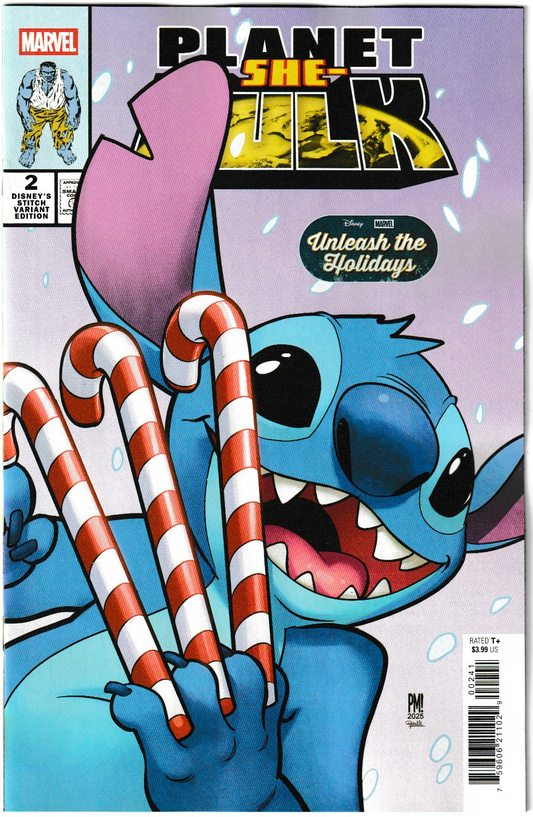 PLANET SHE-HULK #2 PACO MEDINA DISNEY STITCH UNLEASH THE HOLIDAYS VARIANT