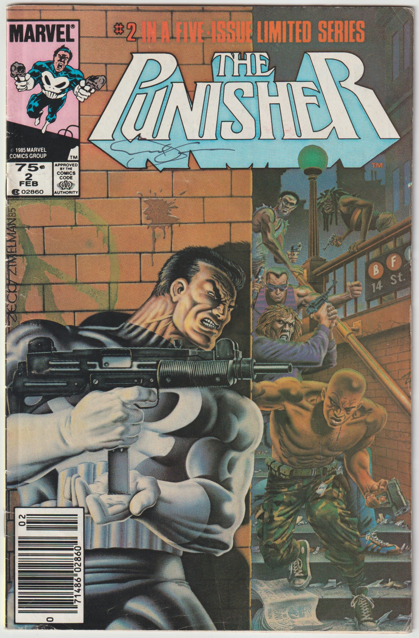 Punisher (1986) #2 of 5 [SIGNED BY STEVEN GRANT & MIKE ZECK]