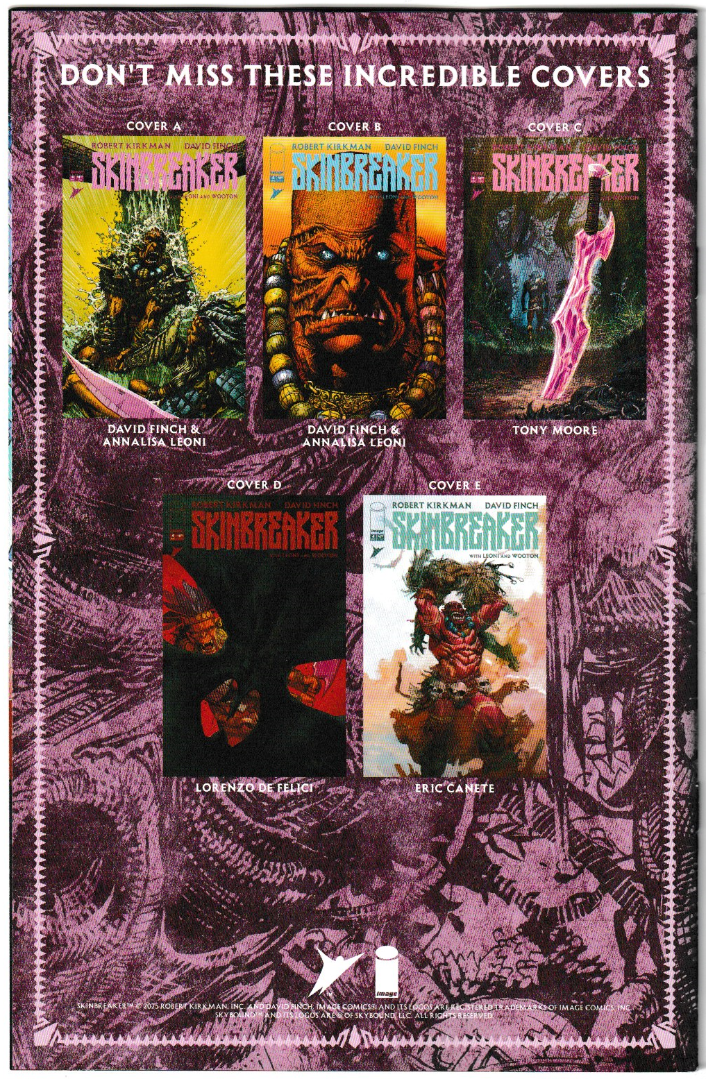 SKINBREAKER #4 CVR A DAVID FINCH & ANNALISA LEONI 1st Print