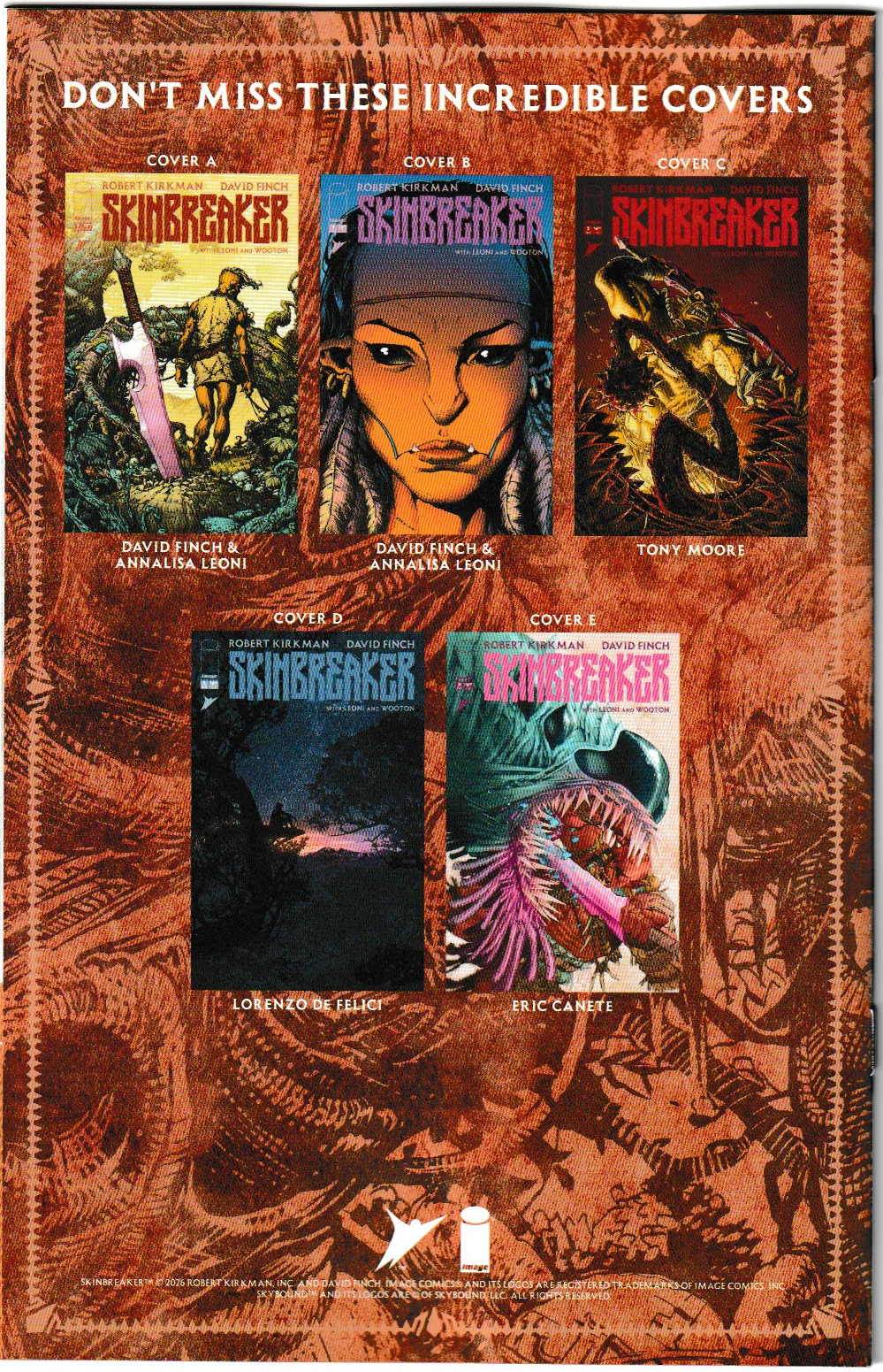 SKINBREAKER #5 CVR C INC 1:10 TONY MOORE VAR (1st Print)