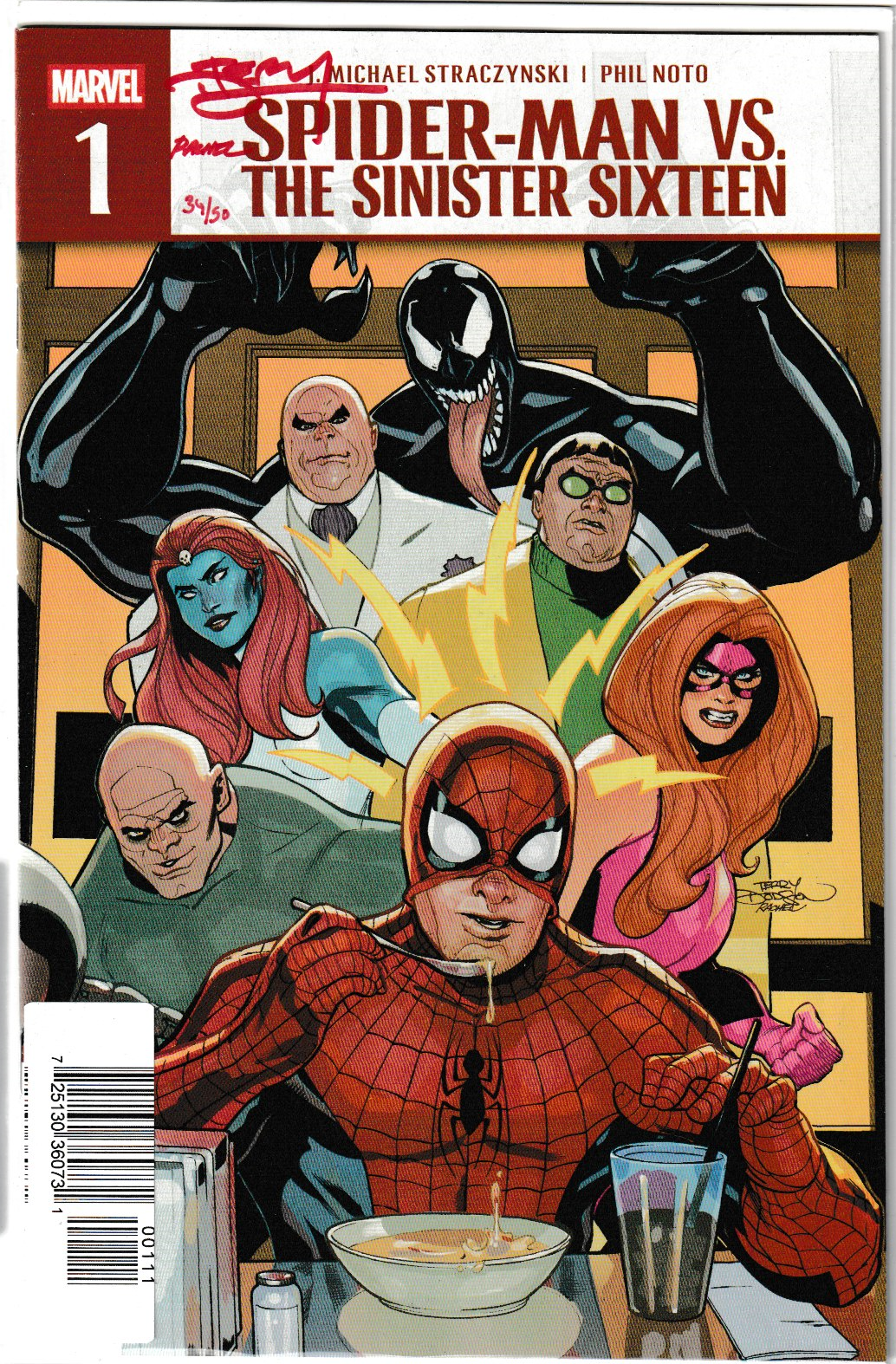 Spider-Man vs. The Sinister Sixteen #1 Signed by Terry and Rachel Dodson #34 of 50 with COA