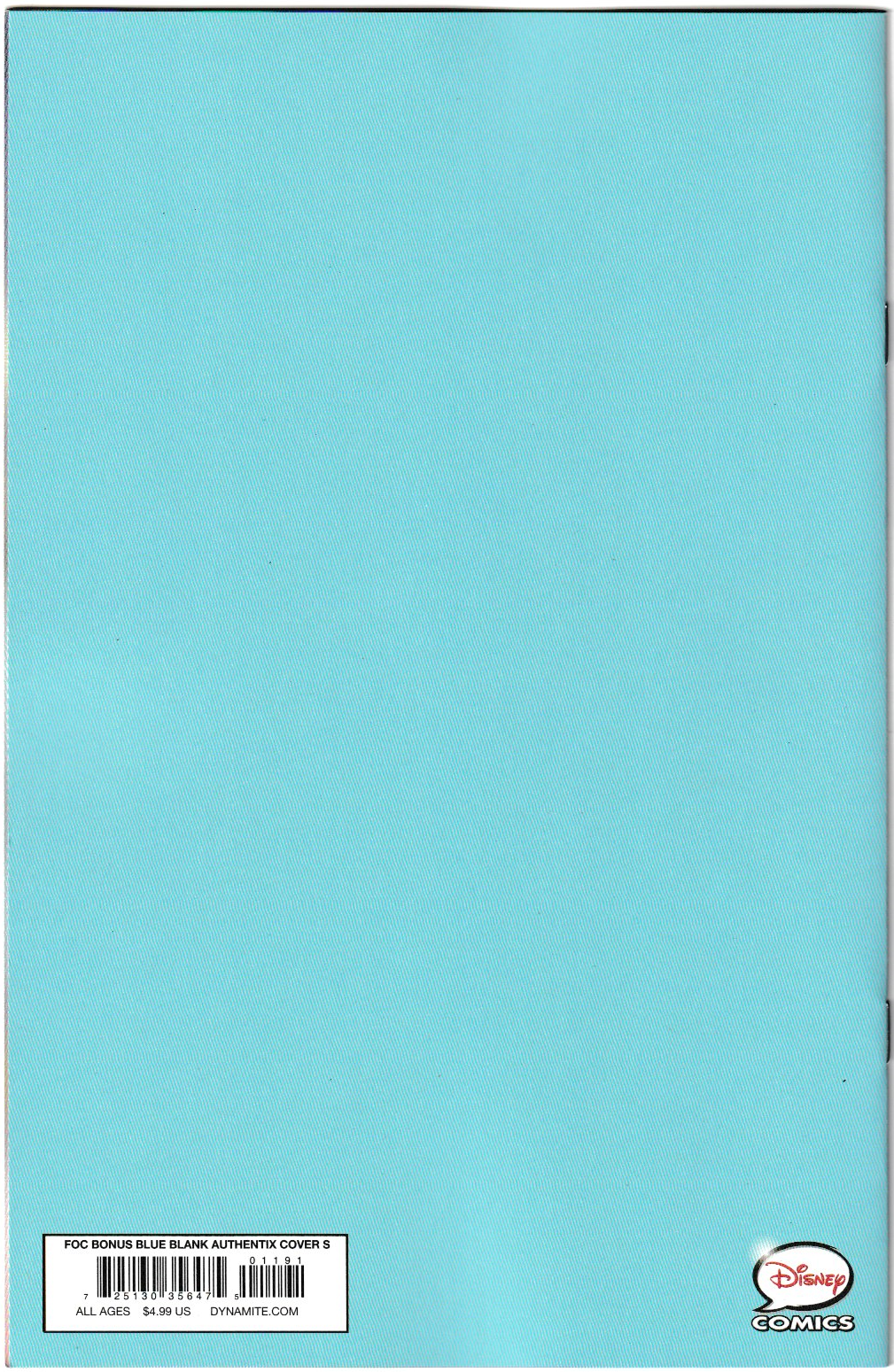 Stitch #1 Cover S (FOC Bonus Blue Blank Authentix Variant) NM/NM+