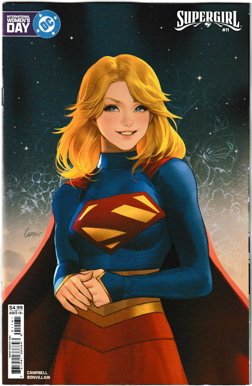 SUPERGIRL #11 CVR E LESLEY LEIRIX LI WOMENS HISTORY MONTH CARD STOCK VAR