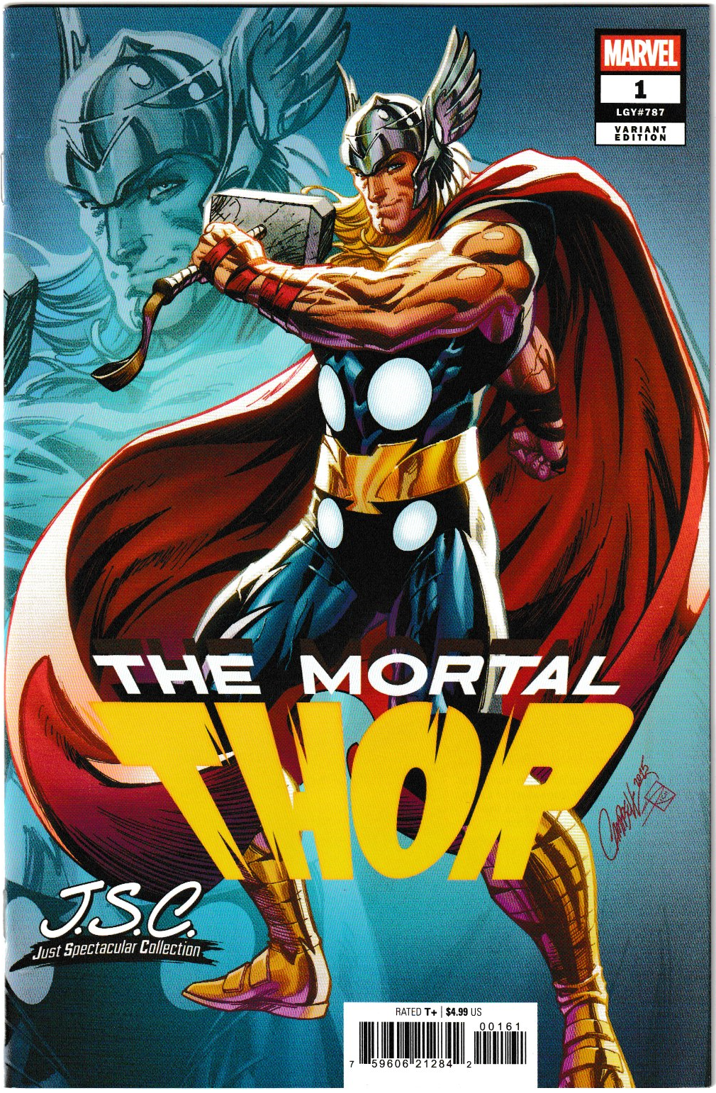 Thor #1 J. Scott Campbell Just Spectacular Collection Cover – Marvel Comics 2025 (NM/NM+)