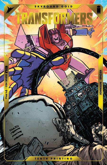 TRANSFORMERS #2 10TH PTG CVR A DANIEL WARREN JOHNSON & MIKE SPICER EMBOSS & GOLD FOIL (10th Print)