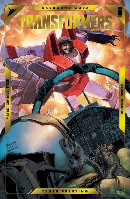 TRANSFORMERS #2 10TH PTG CVR B JAY ANACELTO & ROMULO FAJARDO JR EMBOSS & GOLD FOIL VAR (10th Print)