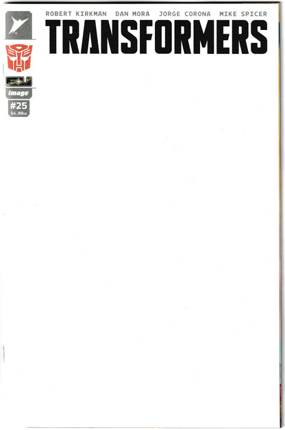Transformers #25 Cover G Blank Sketch Autobot Variant – Image Comics 2025