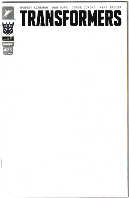 Transformers #25 Cover H Blank Sketch Decepticon Variant – Image Comics 2025