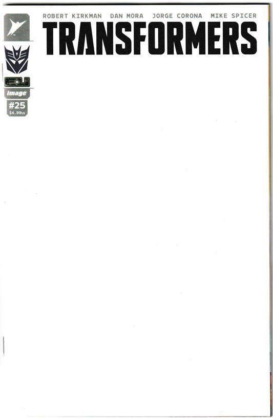 Transformers #25 Cover H Blank Sketch Decepticon Variant – Image Comics 2025