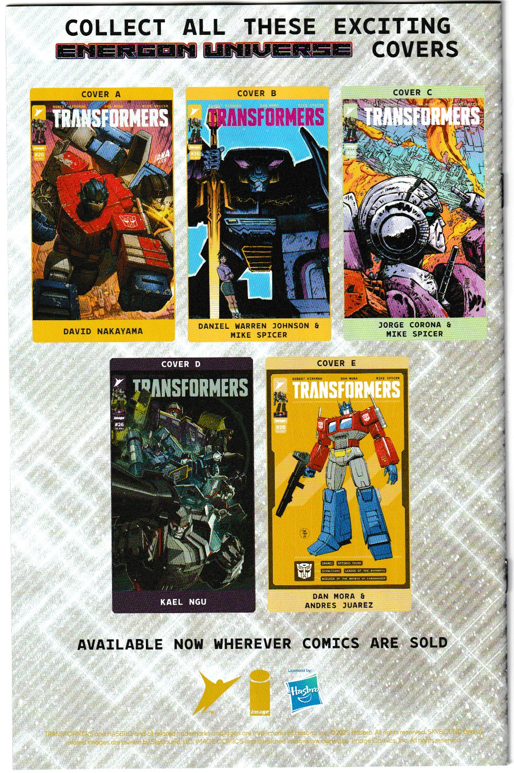 Transformers #26 Cover C Jorge Corona & Mike Spicer Connecting – Image Comics 2025 (1st Print)