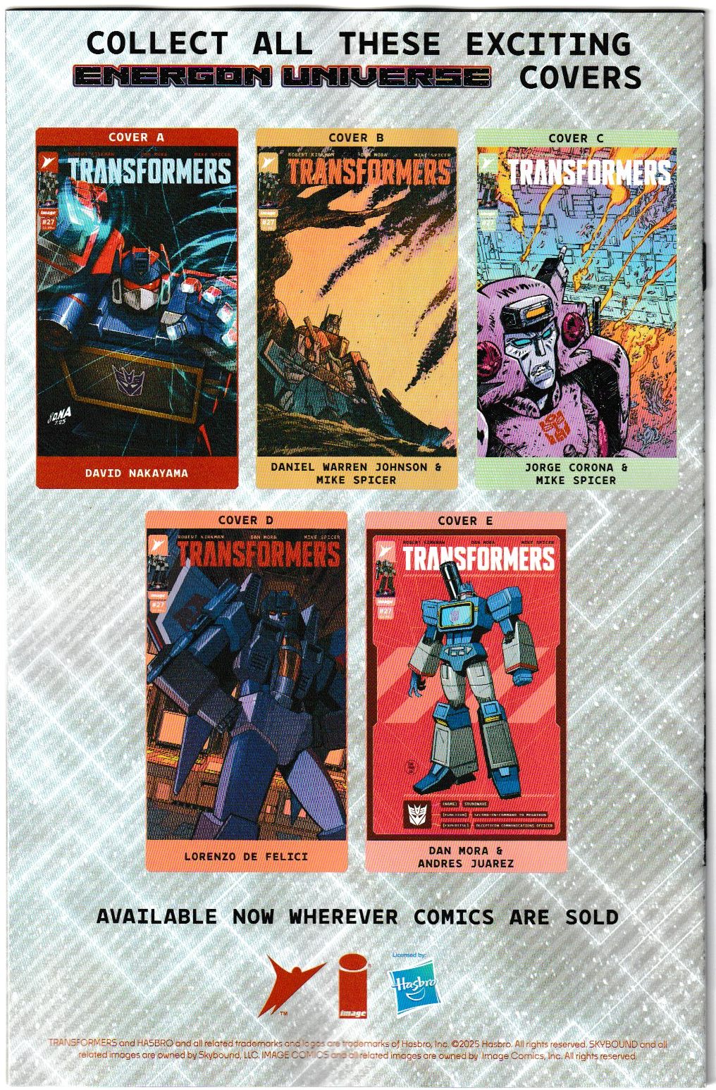 Transformers #27 Cover C Jorge Corona & Mike Spicer Connecting – Image Comics 2025 (1st Print)